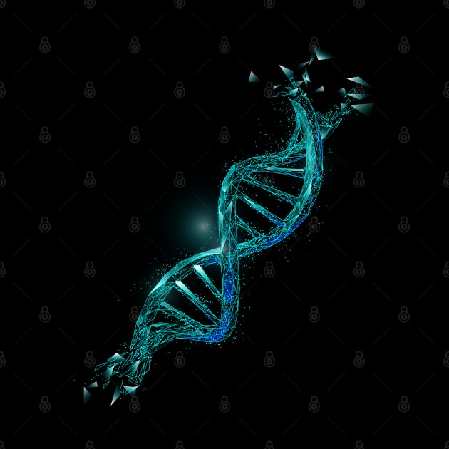 Blue DNA String Biology by ShirtsShirtsndmoreShirts