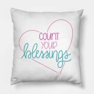 Count Your Blessings Heart Pillow