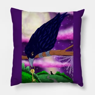 Spooky Raven Pillow