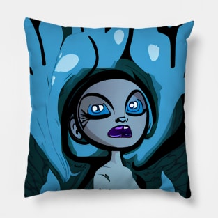 Fantastical Nightmares: Alternative Style with a Twist of Fantasy and Horror Pillow