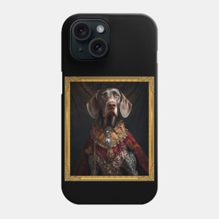 Majestic German Shorthaired Pointer - Medieval German Queen (Framed) Phone Case