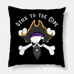 The Pirate Jolly Roger, Stick to the Code Pillow