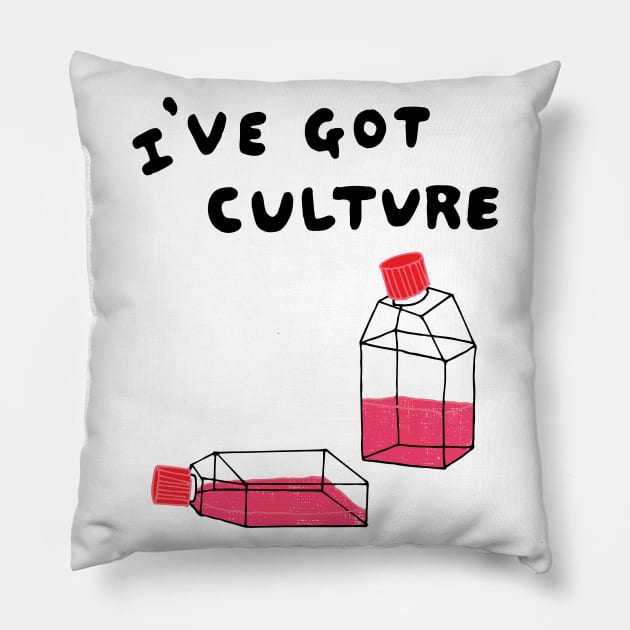 I've Got Culture Cell Biology Pillow by Geektopia