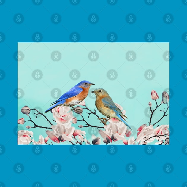 Eastern Bluebird Couple by lauradyoung