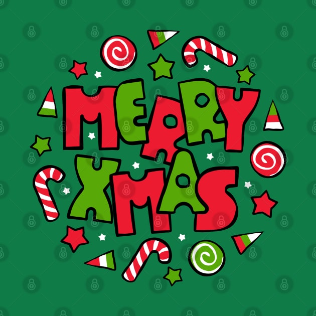 Merry Christmas! Typography design by lents