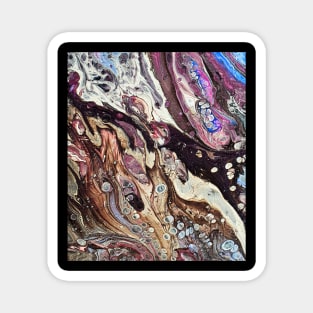 Purple Lava Fluid Art Magnet