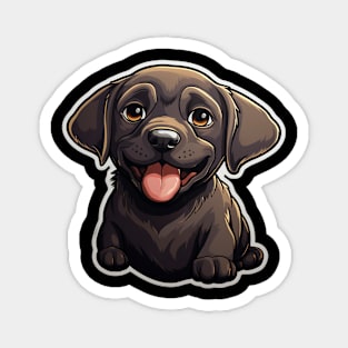 Cute Black Labrador Dog - Dogs Chocolate Labradors Magnet