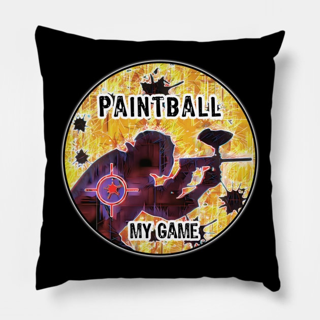 Paintball my game Pillow by UMF - Fwo Faces Frog