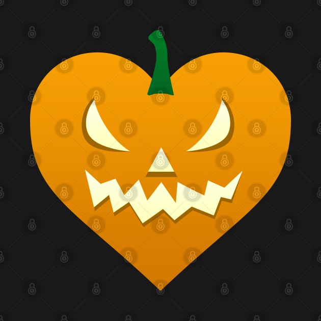 Jack o' Lantern Heart by Daniela A. Wolfe Designs