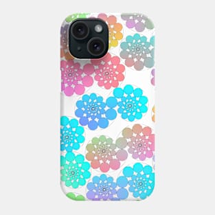 Graphic Spiraling Circles on White Phone Case