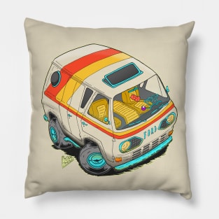 Vintage Customized Transparent Van without Background Pillow