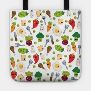 Cute Kawaii Food Pattern Tote