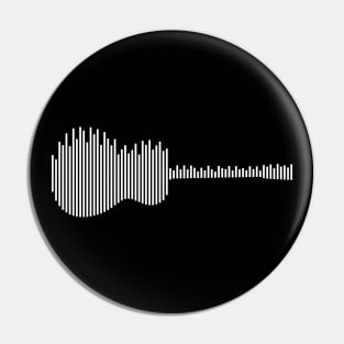 Acoustic Guitar Sound Waves Dark Theme Pin