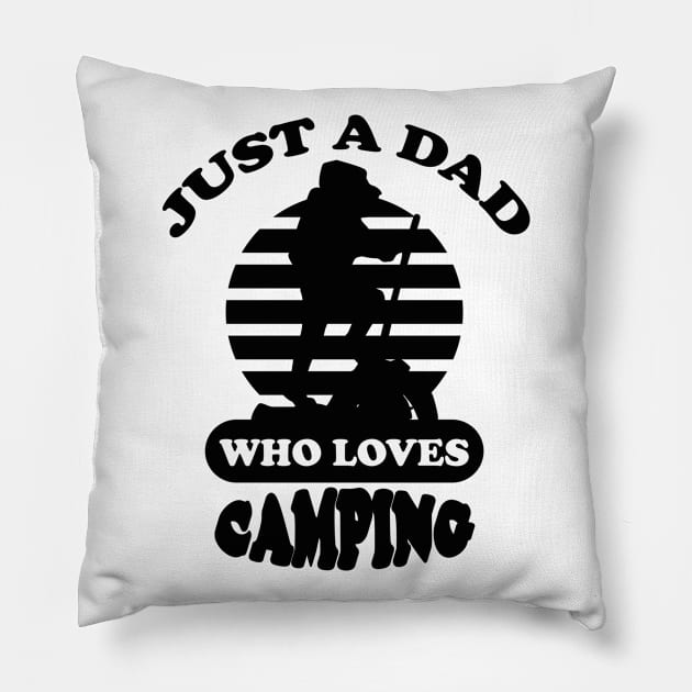 just a dad who loves camping Pillow by NekroSketcher