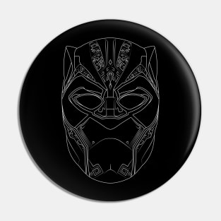 Black Panther Line Art Pin