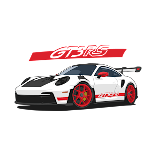 Car 911 gt3 rs white red T-Shirt