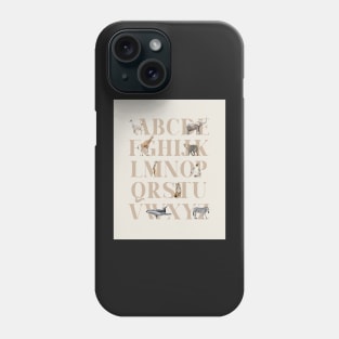 Alphabet animals Phone Case