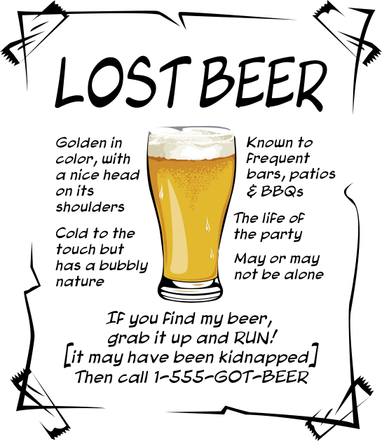 Lost Beer - on light Kids T-Shirt by LaughingDevil