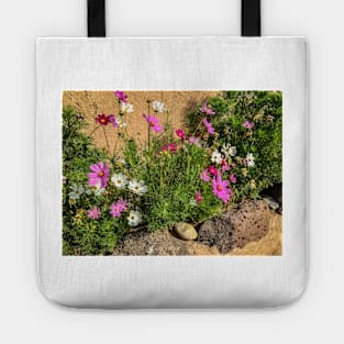 Pink and White Cosmos Garden Tote