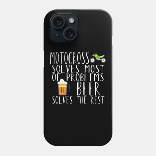 Motocross problems beer Phone Case