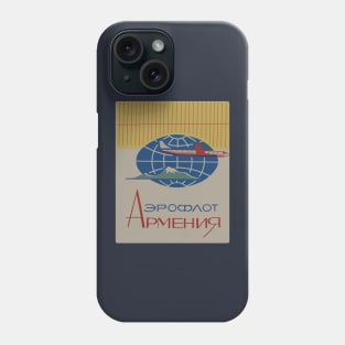 Aeroflot Armenia Ad with Ararat in Russian Phone Case