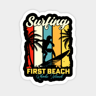 Surfing | First Beach, Rhode Island Magnet