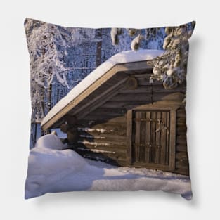 Cabin in the Snow Pillow