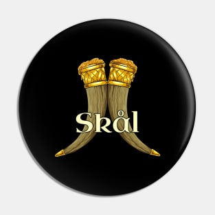 Mead in drinking horns - Skal Pin