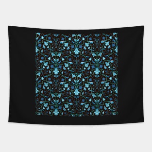 Baroque blue pattern Tapestry