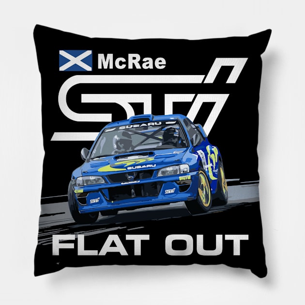 WRC Impreza STi Flat Out Four Boxer Pillow by cowtown_cowboy