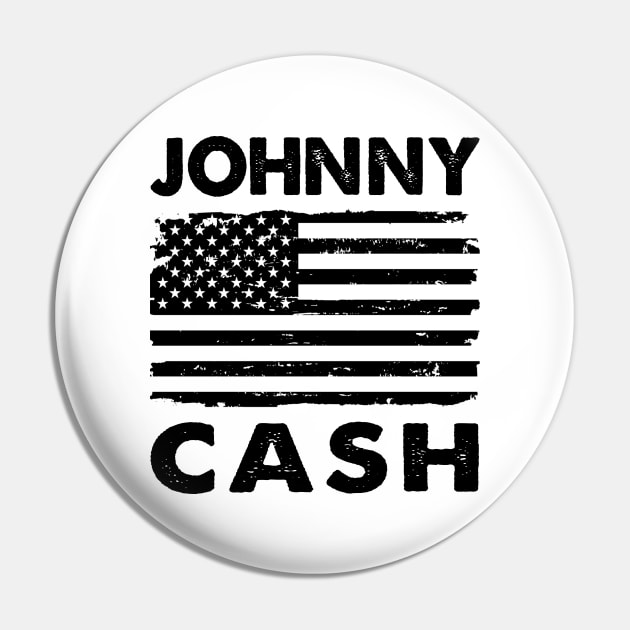 Retro American Flag Johnny Cash Pin by Symmetry Stunning Portrait