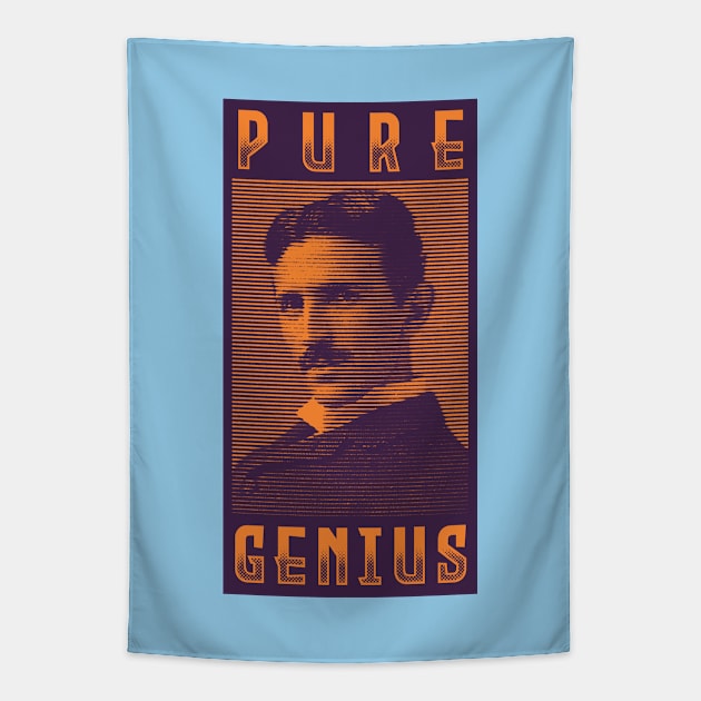 Tesla - Pure Genius Tapestry by OsFrontis