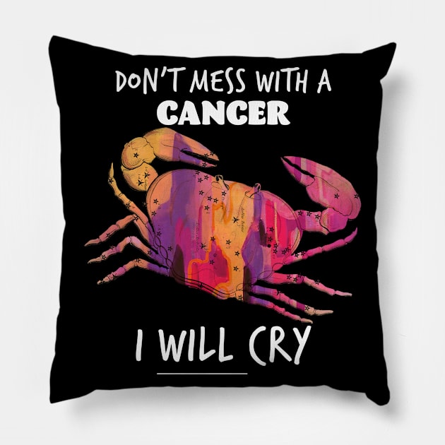 Don't Mess - I cry Pillow by Velika 