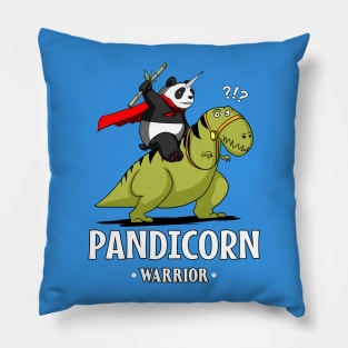 Pandicorn Panda Riding T-Rex Dinosaur Pillow