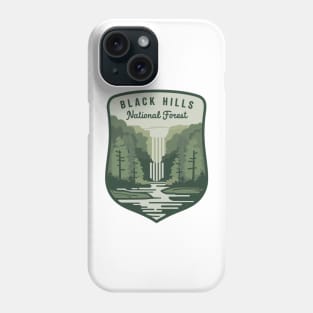 Black Hills National Forest Waterfall Emblem Phone Case