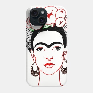 Frida kahlo portrait Phone Case