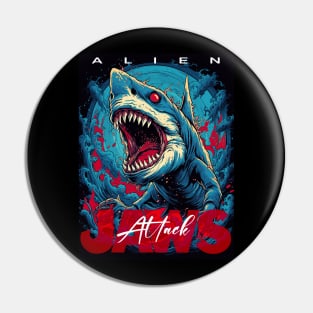 Alien Jaws Attack Pin