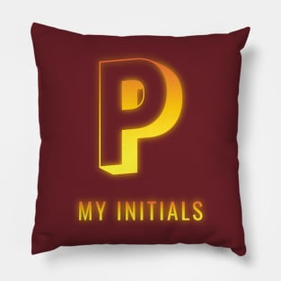 Letter P Letter Art Pillow