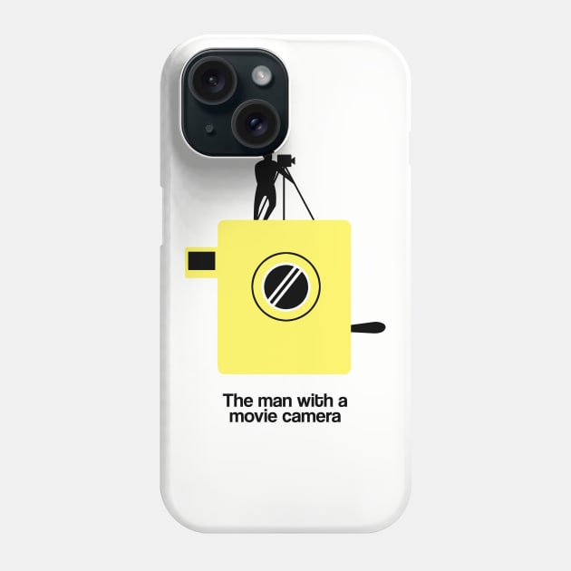 The Man with a Movie Camera Russian Minimal Movie Fan Art Dziga Vertov Phone Case by Rozbud