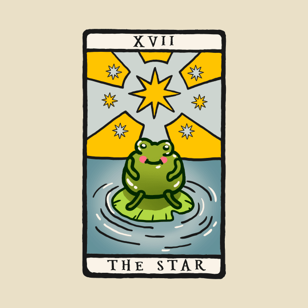 Goblincore Aesthetic Cottagecore Stupid Cute Frog Tarot Card - Artist frog - Mycology Fungi Shrooms Mushrooms by NOSSIKKO