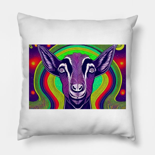 Groovy Goat Pillow by rachelboucher