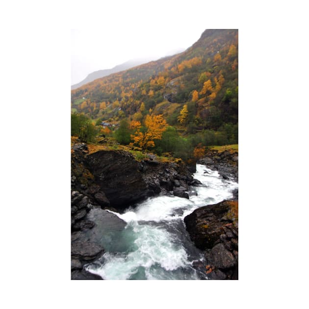 Waterfall Flamsdalen Valley Flam Norway by AndyEvansPhotos