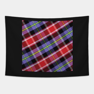 Scottish tartan Black Watch, black, red, yellow, blue Tapestry