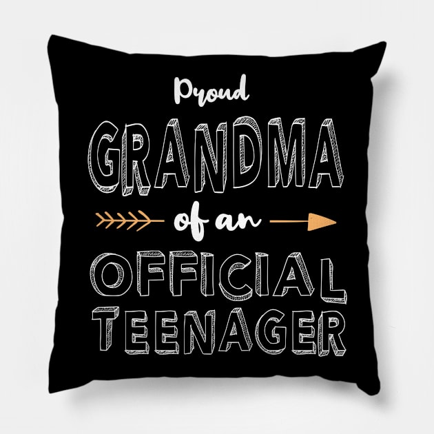 Proud Grandma Official Teenager Matching Birthday Outfit Pillow by 2blackcherries