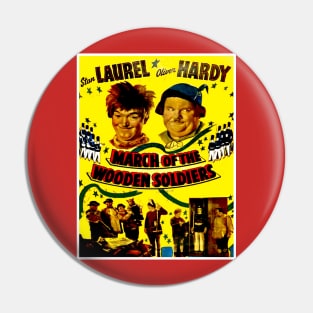 March of the wooden Soldiers Vintage Laurel and Hardy Movie Poster Pin