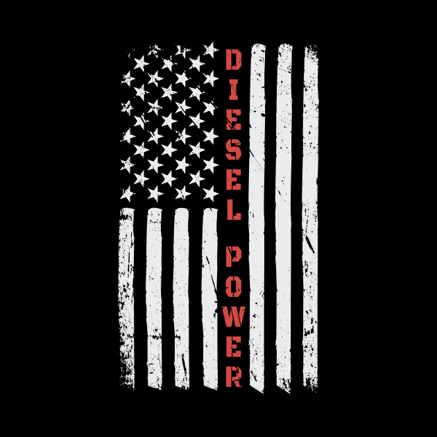 Diesel Power American Flag USA by almostbrand