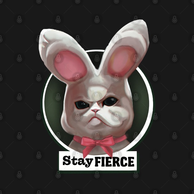 Stay fierce plush rabbit by Meakm