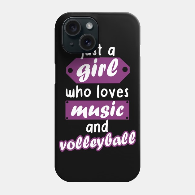 Music and volleyball women girls gift Phone Case by FindYourFavouriteDesign