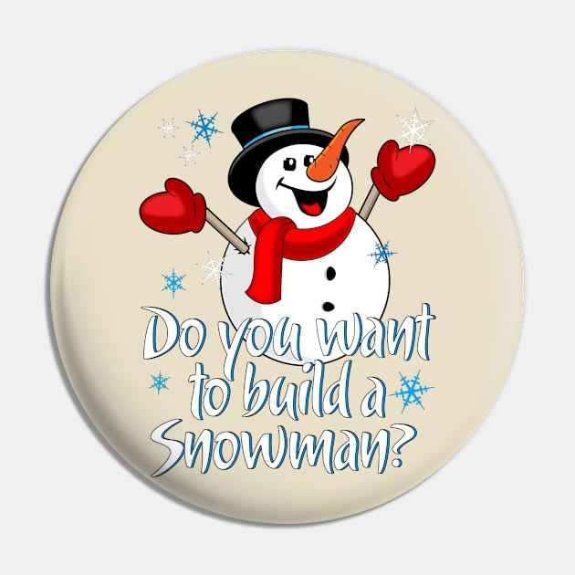 Do You Want to Build a Snowman Christmas Snowman In the Hat Pin by Sofiia Golovina