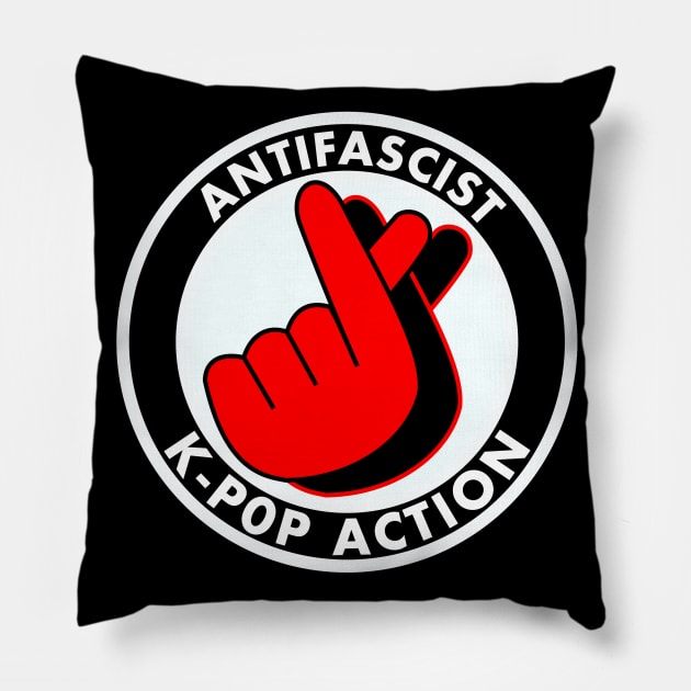 antifascist k-pop action Pillow by the gulayfather